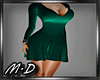 [MD] Green Satin Dress