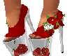 flower shoes red