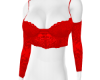 🅟 lace bustier red