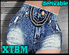 3D| XTBM Jean UP shorts