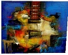 Guitar abstract painting