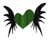Green Flying Heart