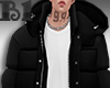 Puffer Hoodie Black