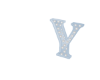 Baby Blue Letter Y