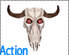 Action Bull Skull Decor