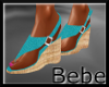 Turquoise Wedge Sandals