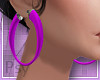 Contrast earrings purp