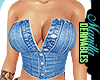 ! Denim Doll Corset L