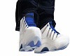 blue and white shoes