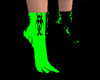 Toxic Green black heels