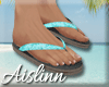 Aqua Beach Flip Flops