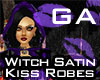 Witch satin kiss robe