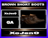 BROWN SHORT BOOTS