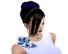 Hochzeit-Hair Black/Blue