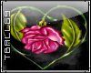 heart rose sticker