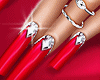 ❤ Diamond Red Nails
