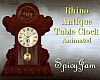 Antq Rhino Mantle Clock