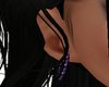 Purple & Black Earring