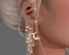 chain earring gold +moon