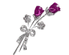 purple and silver roses