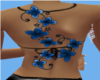 Blue Blossom back tattoo
