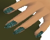 LL-Teal fingernails