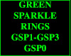 Green Sparkle Rings DJ
