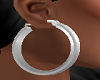 Silver Hoops -Large