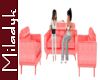 MLK Pink Sofa Set