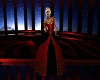 wedding dress black red