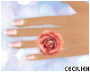 ! coral flower ring