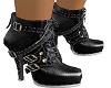 BLACK BUCKLES BOOTS