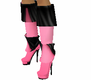 Hot Pink Leather Boots