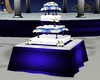 Cobalt wedding cake