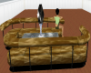 gold suede couch w table