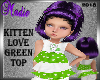 Kitten Love Green Top