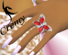 ¤C¤ Red butterfly ring