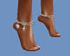 White Gold ankle chains