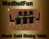 Black Gold Dining Table