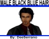 MALE BLACK N BLUE HAIR