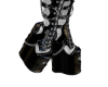 Black White Goth Boots