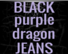 black&purple dragon pant