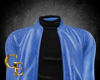 GE* Blue Leather Jacket