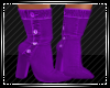 Purple Denim Boots
