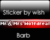 Vip Sticker Mr & Mrs Wol