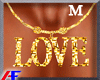 AF. Gold LOVE Necklace M