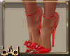 Red Satin  Bow Heels