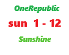 OneRepublic / Sunshine