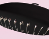 Black Safety pin Baret