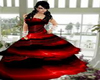 red/black formal gown